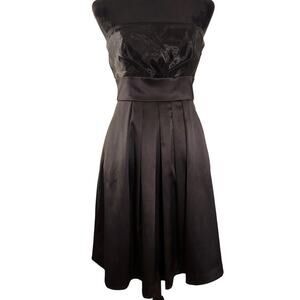 WHITE HOUSE BLACK MARKET Black Strapless Dress, Size 2